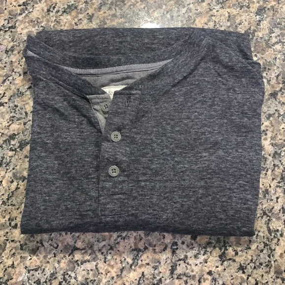 PD&C Paper Denim & Cloth Blue Gray Short Sleeve Henley Shirt Size XL GUC #2841 - Picture 5 of 6